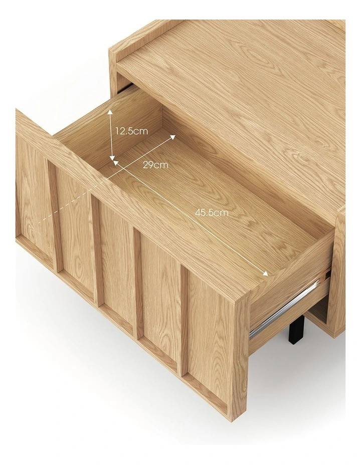 Linea Bedside Table In Natural Oak image 7