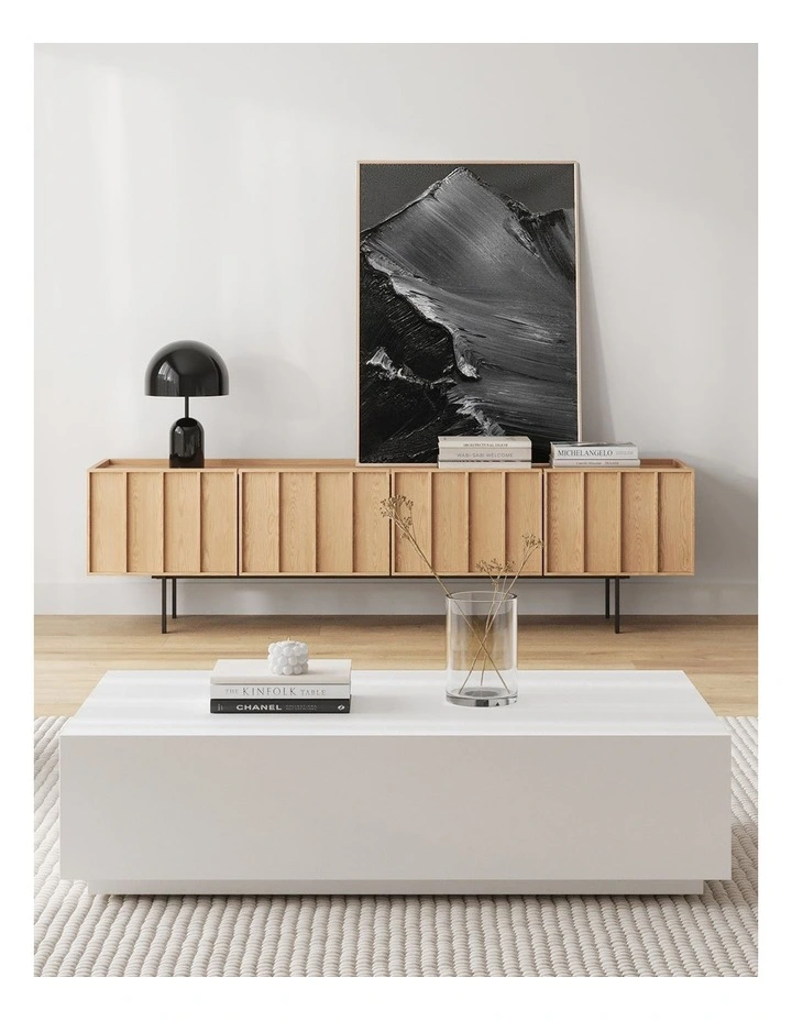 Linea Tv Entertainment Unit 200cm In Natural Oak image 2