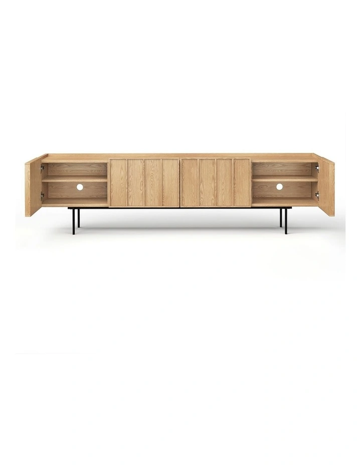 Linea Tv Entertainment Unit 200cm In Natural Oak image 5