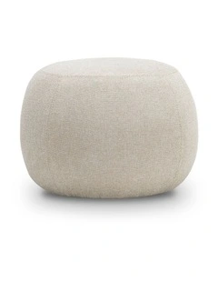 Venus Round Ottoman Pouf In Light Beige