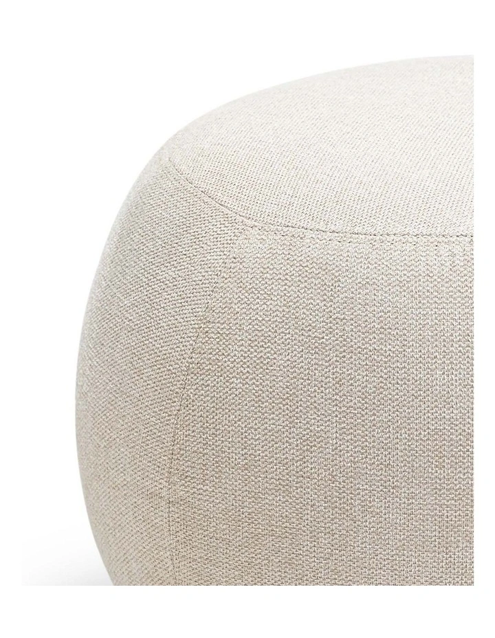 Venus Round Ottoman Pouf In Light Beige image 4