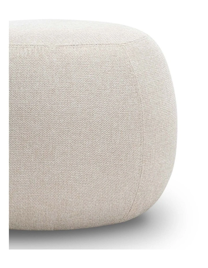 Venus Round Ottoman Pouf In Light Beige image 5