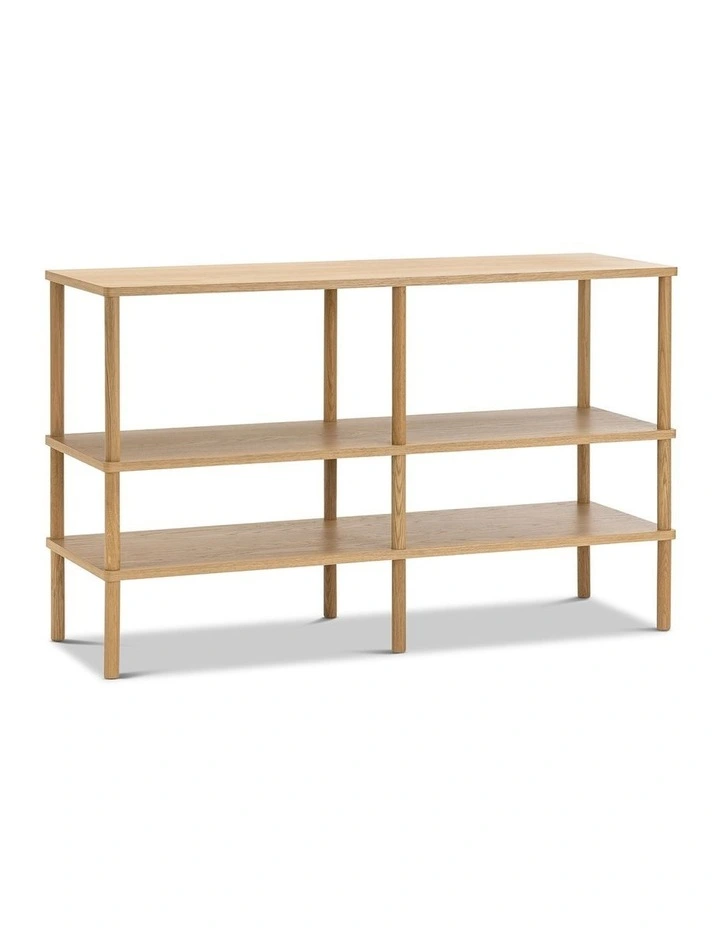 Rakie Wide Shelving Unit In Natural Oak image 2