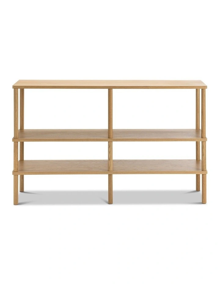Rakie Wide Shelving Unit In Natural Oak image 3