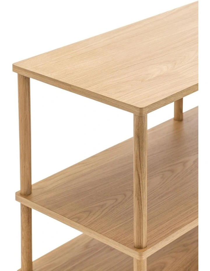 Rakie Wide Shelving Unit In Natural Oak image 4
