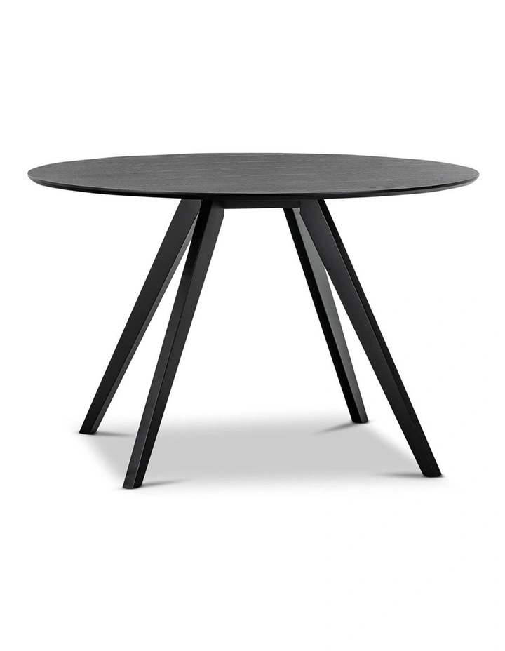 Milari Round Dining Table In Black Oak image 3
