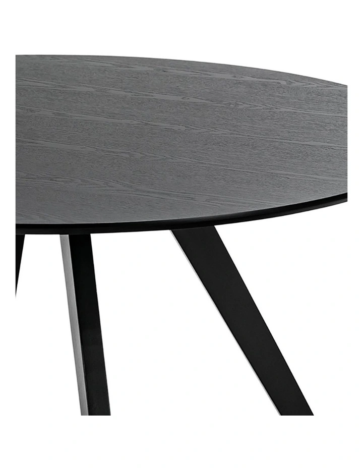 Milari Round Dining Table In Black Oak image 4