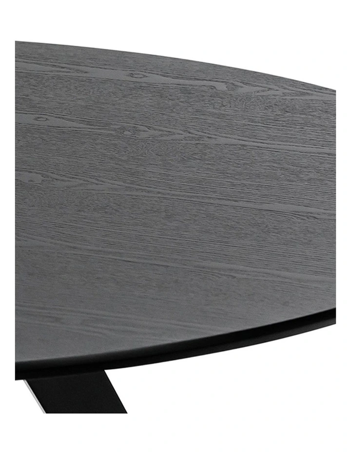 Milari Round Dining Table In Black Oak image 5