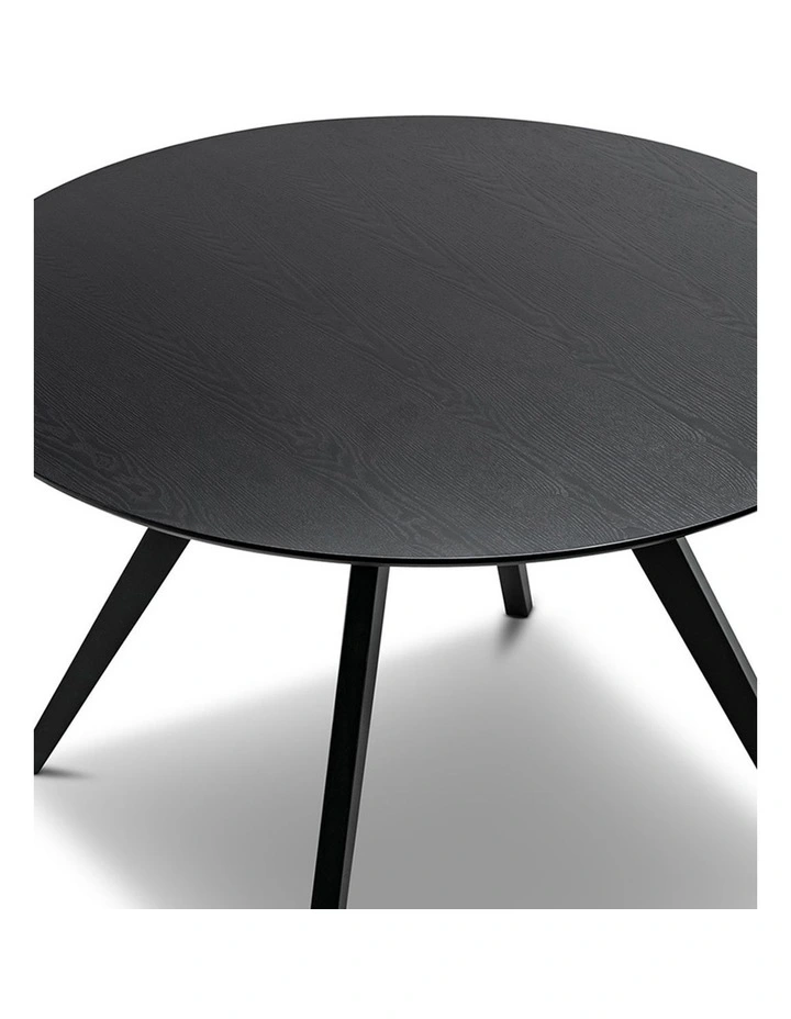 Milari Round Dining Table In Black Oak image 6