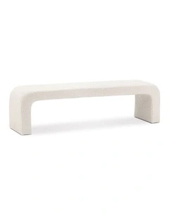Harper Arch Bench Seat 160cm In Cream Boucle