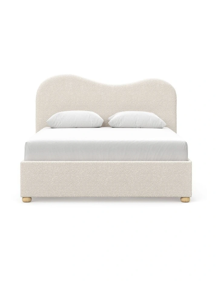Aira Queen 2 Drawer Storage Bed Frame In Cream Boucle image 2