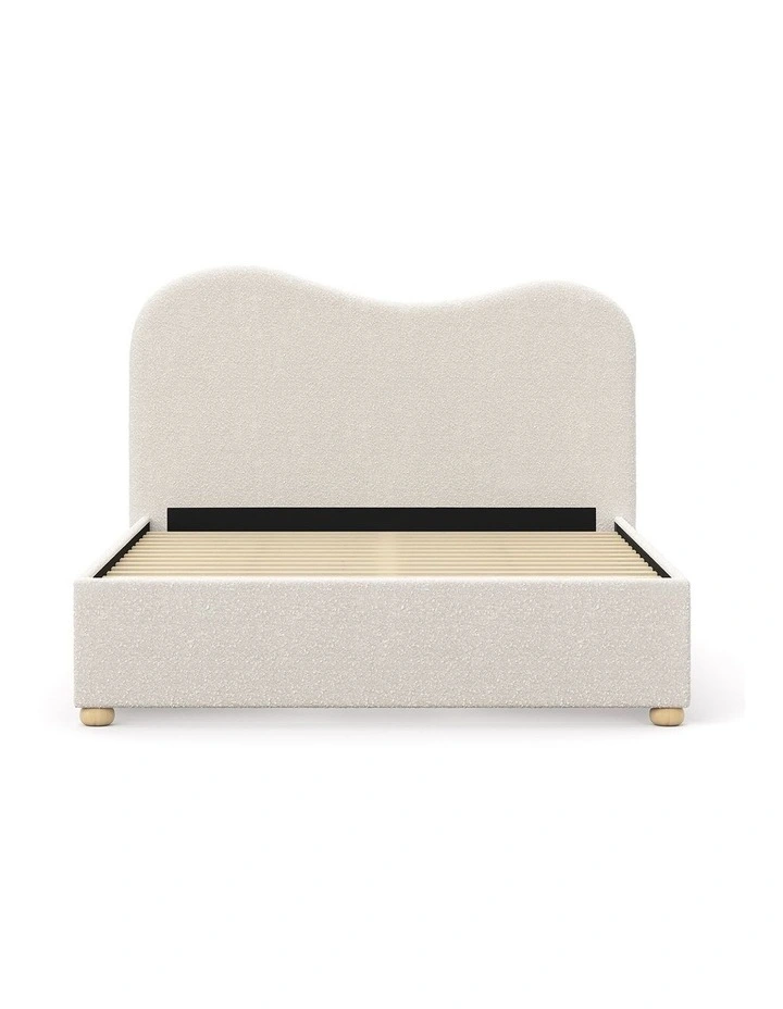 Aira Queen 2 Drawer Storage Bed Frame In Cream Boucle image 3