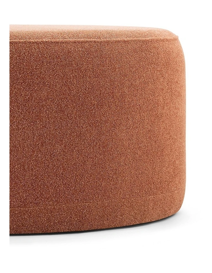 Halle Medium Round Ottoman In Rust Orange image 6