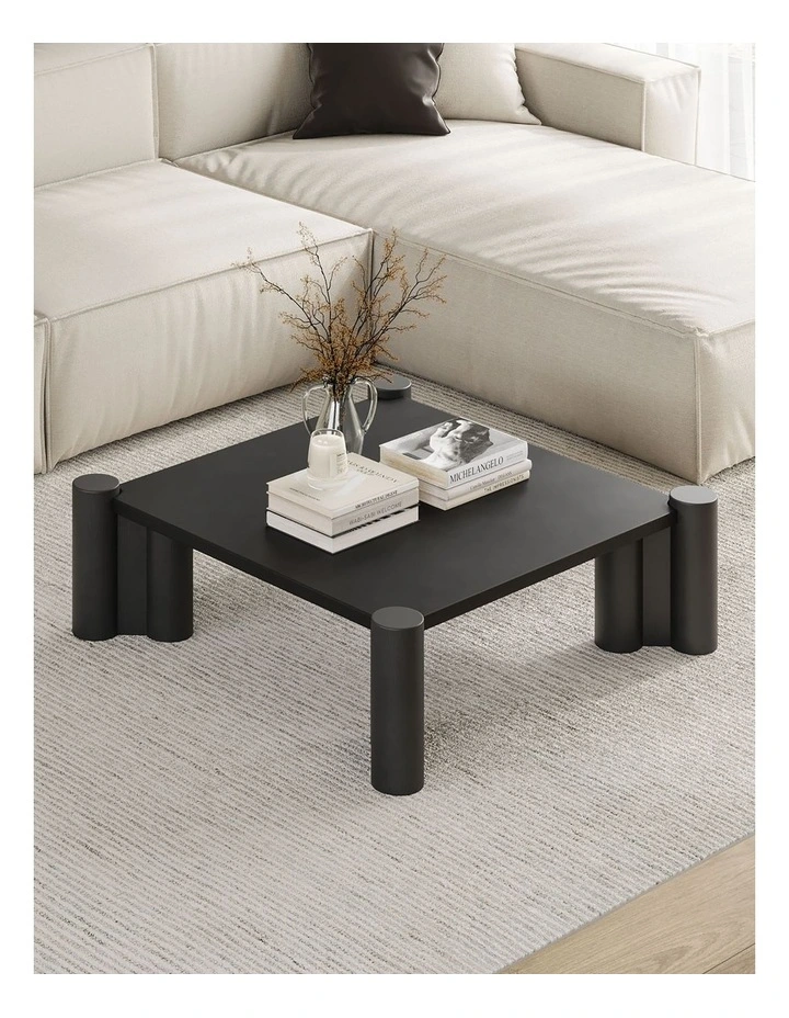 Hart Square Concrete Coffee Table In Black image 2