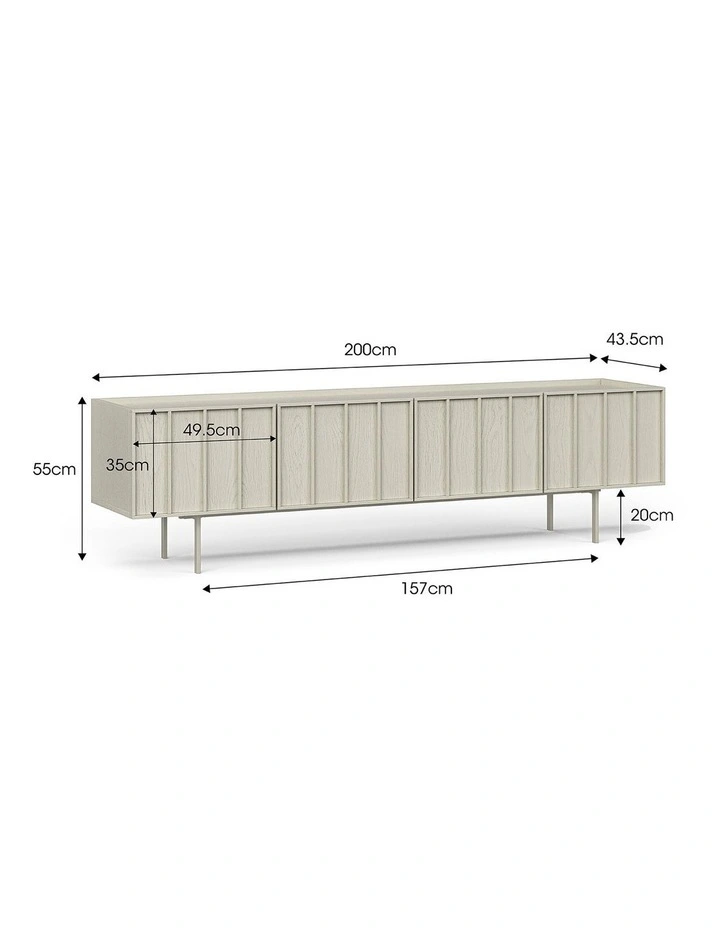 Linea Tv Entertainment Unit 200cm In Putty image 6