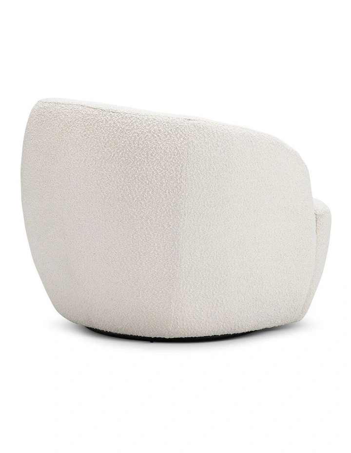 Cuddle Swivel Armchair In Cream Boucle image 4