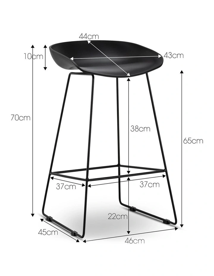 Replica Sled Hee Welling Hay Barstool Set Of 2 in Black image 6