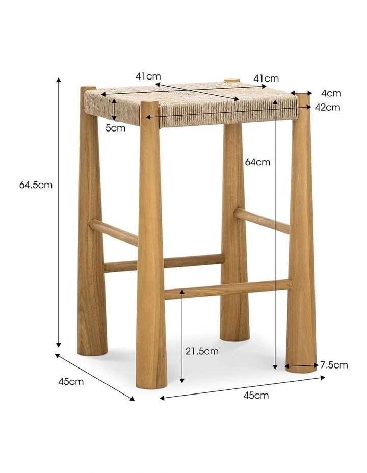 Caliste Woven Rope Barstool Indoor & Outdoor image 7