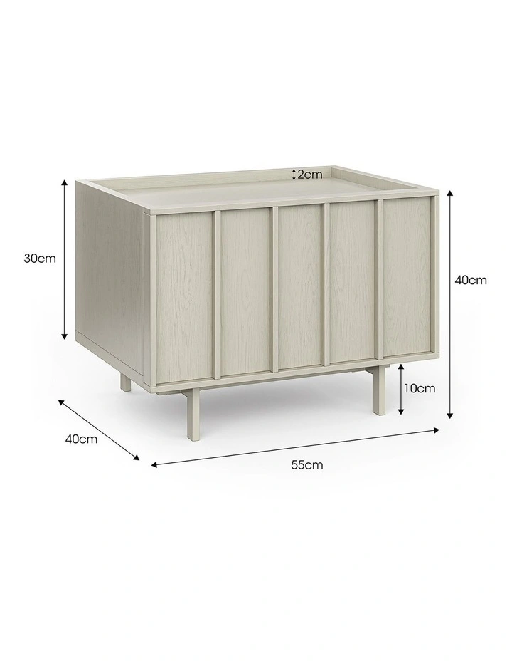 Linea Bedside Table In Putty image 6