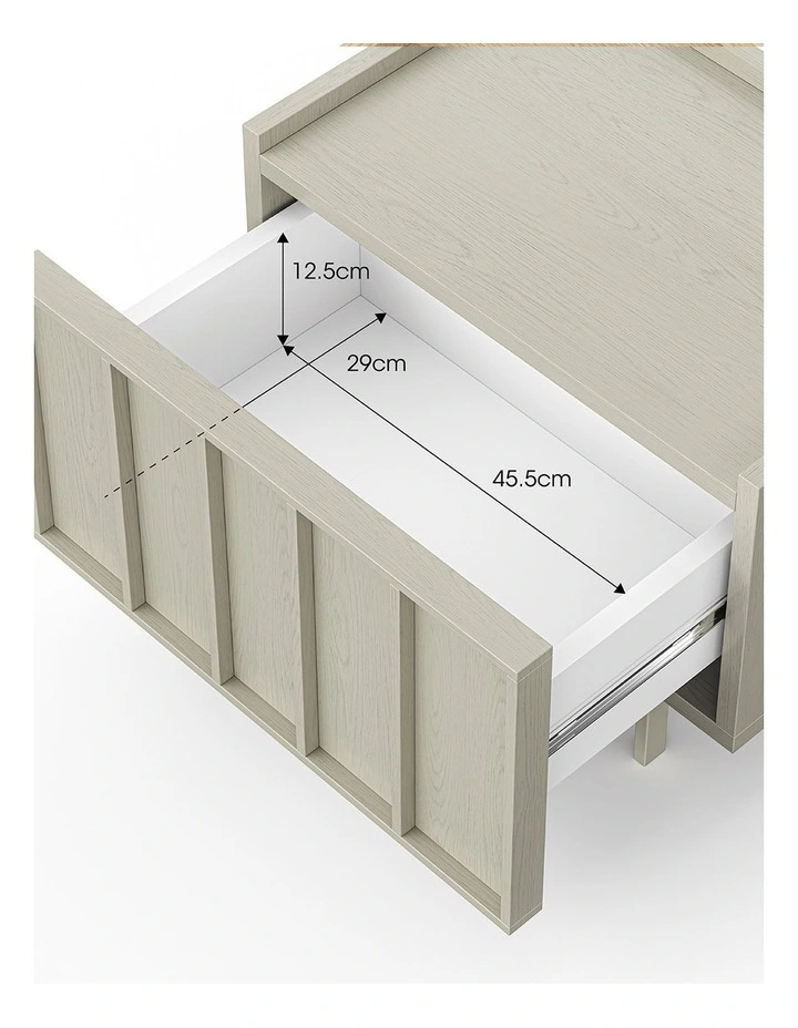 Linea Bedside Table In Putty image 7