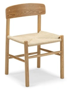 Isak Ashwood Woven Cord Dining Chair Set Of 2 in Natural