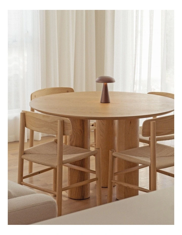 Isak Ashwood Woven Cord Dining Chair Set Of 2 in Natural image 2
