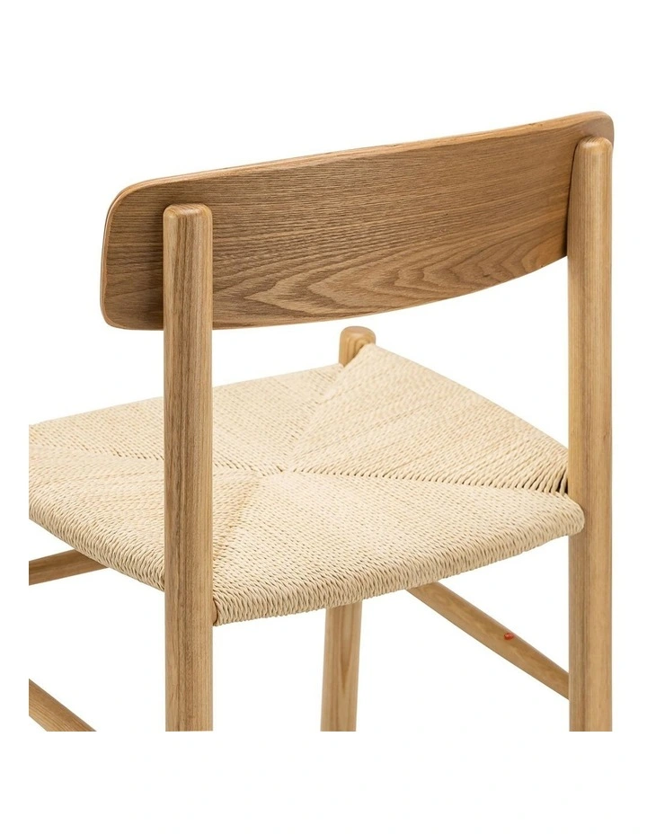 Isak Ashwood Woven Cord Dining Chair Set Of 2 in Natural image 6