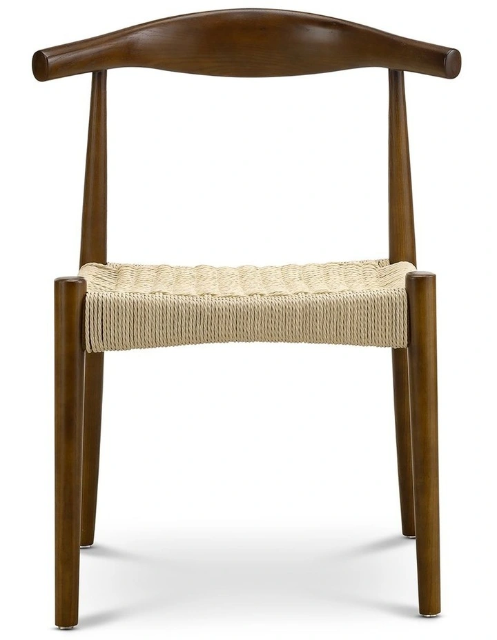 Elba Ashwood Woven Cord Dining Chair Set Of 2 in Brown image 2