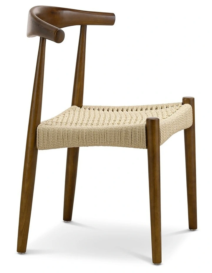 Elba Ashwood Woven Cord Dining Chair Set Of 2 in Brown image 3
