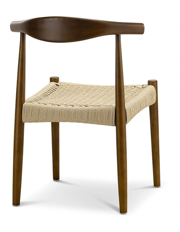 Elba Ashwood Woven Cord Dining Chair Set Of 2 in Brown image 4