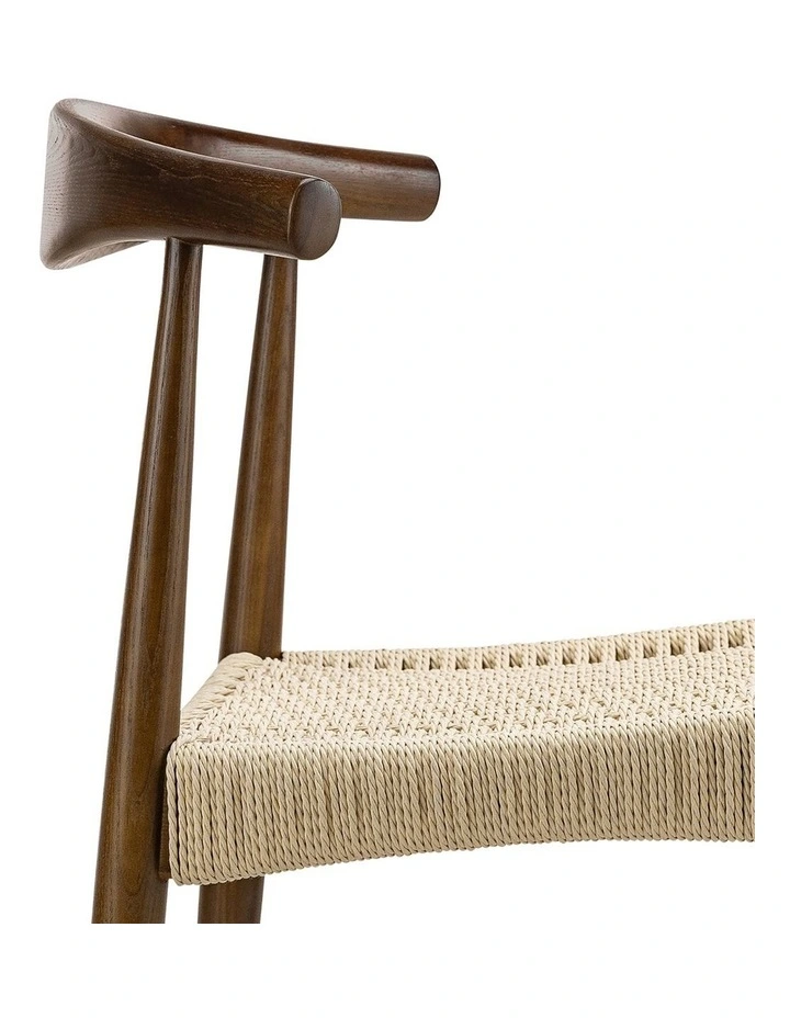 Elba Ashwood Woven Cord Dining Chair Set Of 2 in Brown image 5