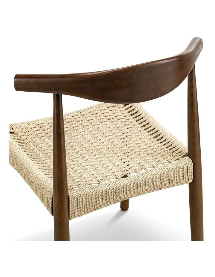 Elba Ashwood Woven Cord Dining Chair Set Of 2 in Brown image 6