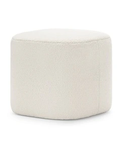 Podd Square Ottoman Stool In Boucle Cream