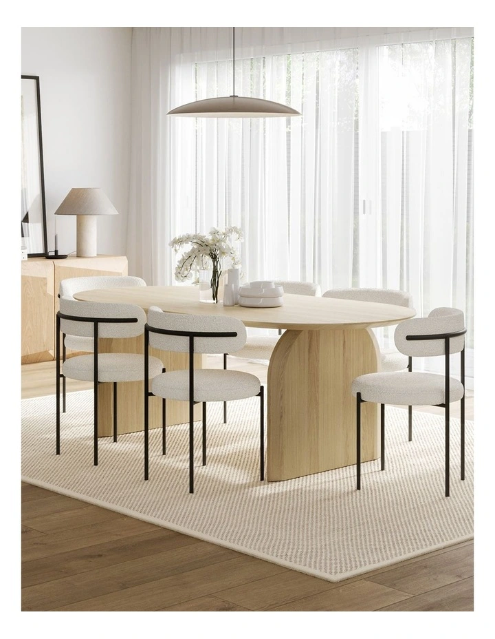 Arco Oval Oak Dining Table 200cm In Natural image 2