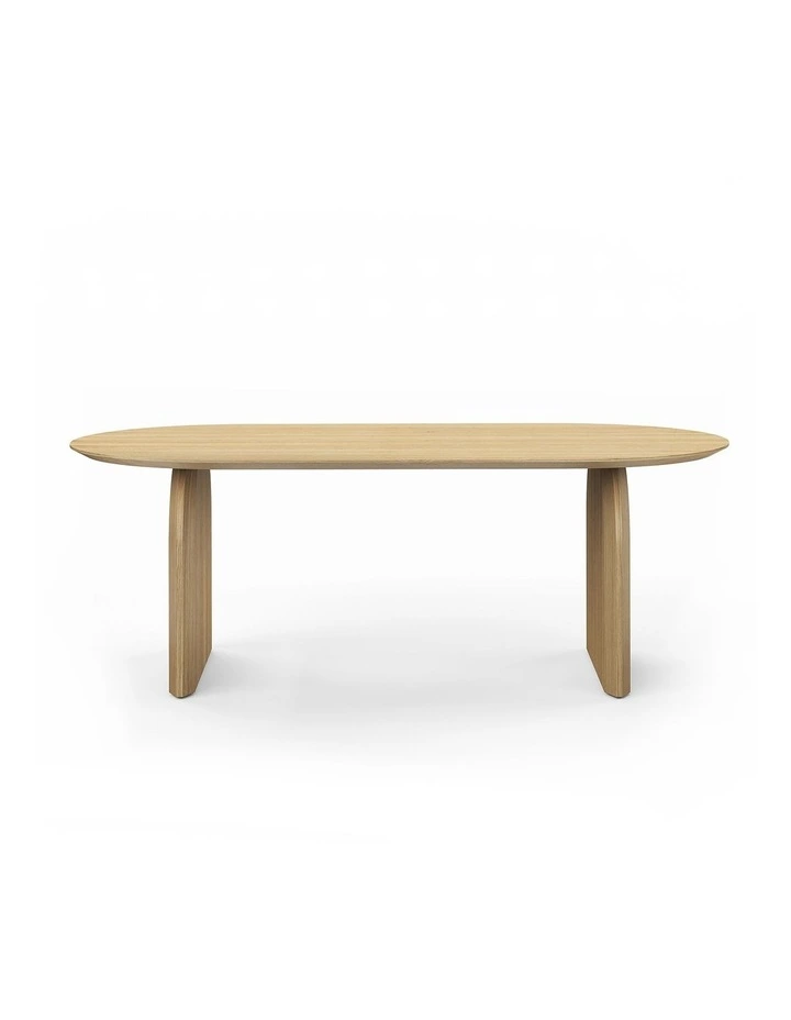 Arco Oval Oak Dining Table 200cm In Natural image 3