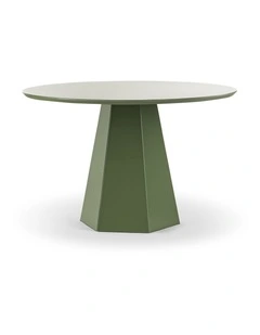 Malley Round Dining Table 120cm In Olive Green