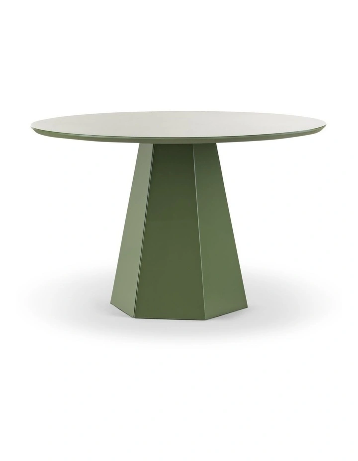 Malley Round Dining Table 120cm In Olive Green image 1