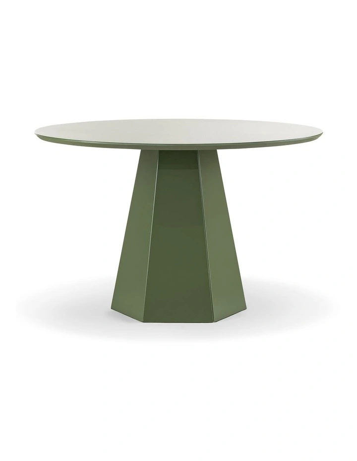 Malley Round Dining Table 120cm In Olive Green image 2