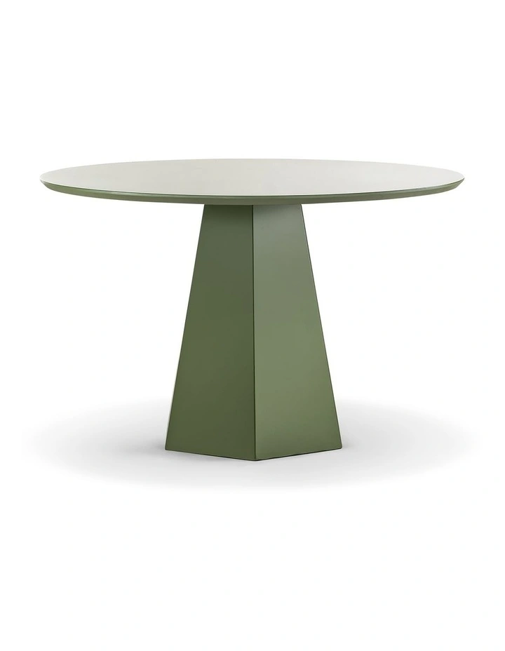 Malley Round Dining Table 120cm In Olive Green image 3