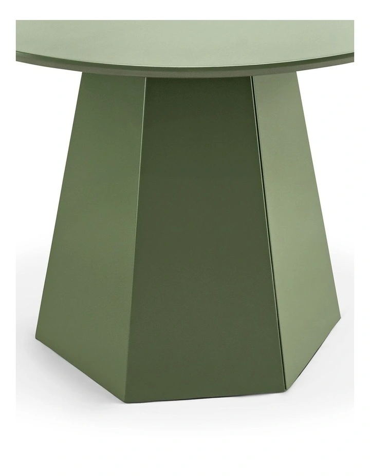Malley Round Dining Table 120cm In Olive Green image 6