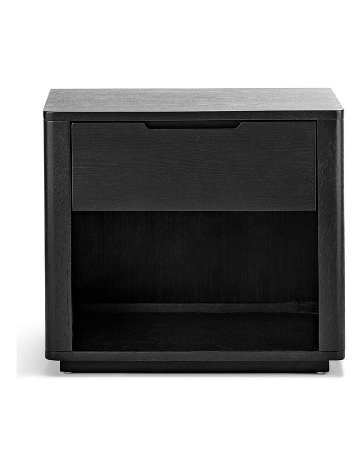 Marcus 1 Drawer Bedside Table In Black image 4