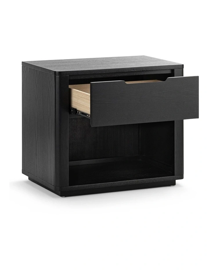 Marcus 1 Drawer Bedside Table In Black image 5