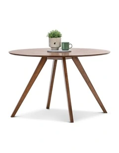 Milari Round Dining Table 120cm in Walnut