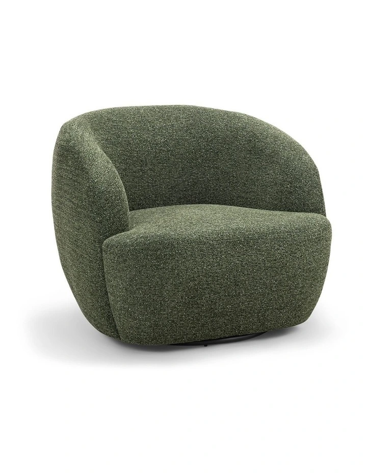 Cuddle Swivel Armchair in Moss Green image 1