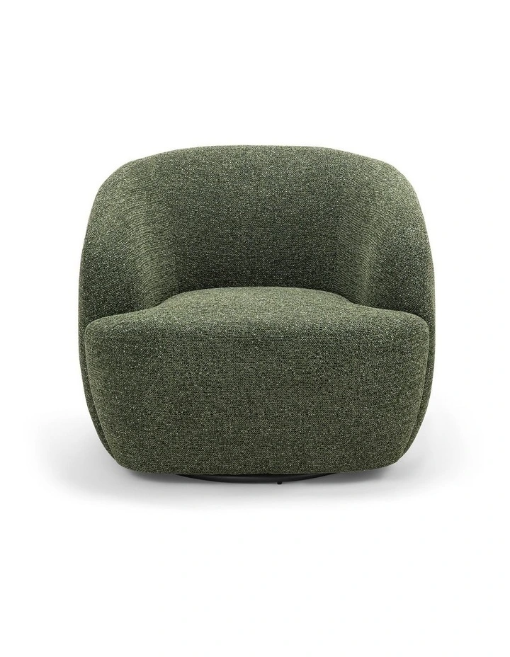 Cuddle Swivel Armchair in Moss Green image 2