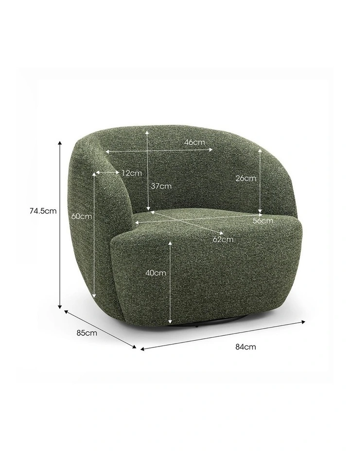 Cuddle Swivel Armchair in Moss Green image 7