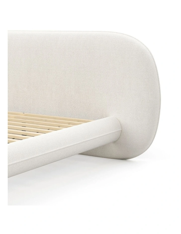 Brune Queen Bed Frame In Canvas Ivory image 5