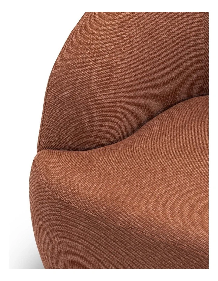 Cuddle Swivel Armchair in Rust Orange image 5