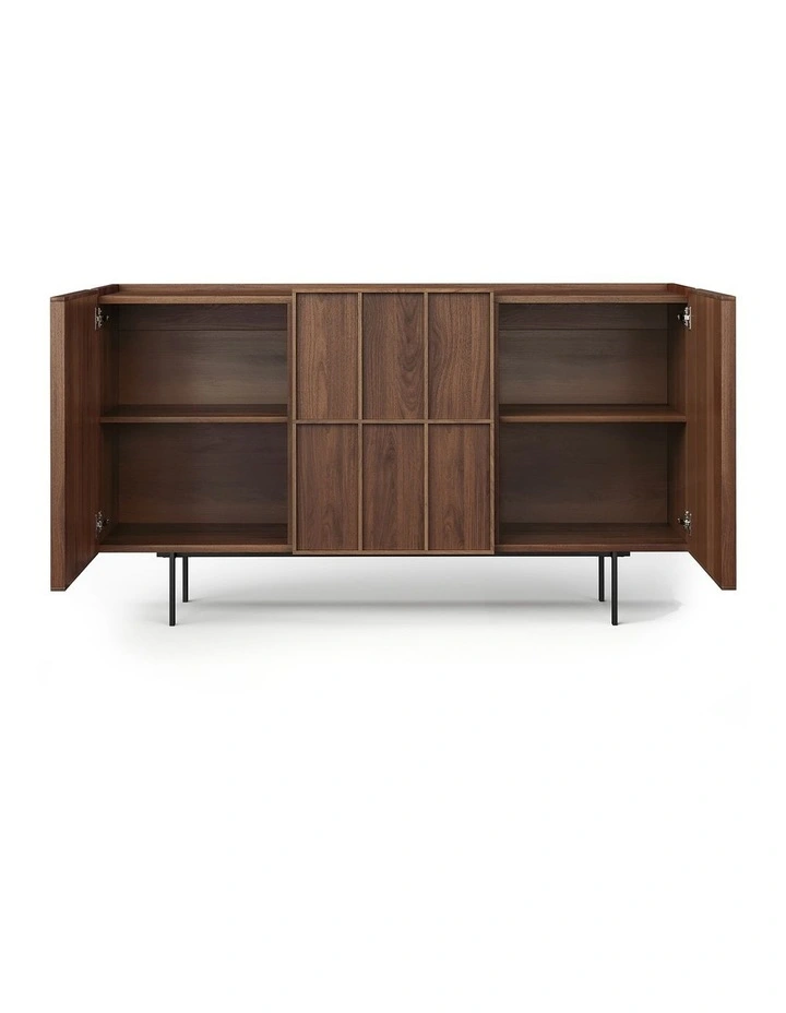 Linea Sideboard Cabinet 160cm In Light Walnut image 3