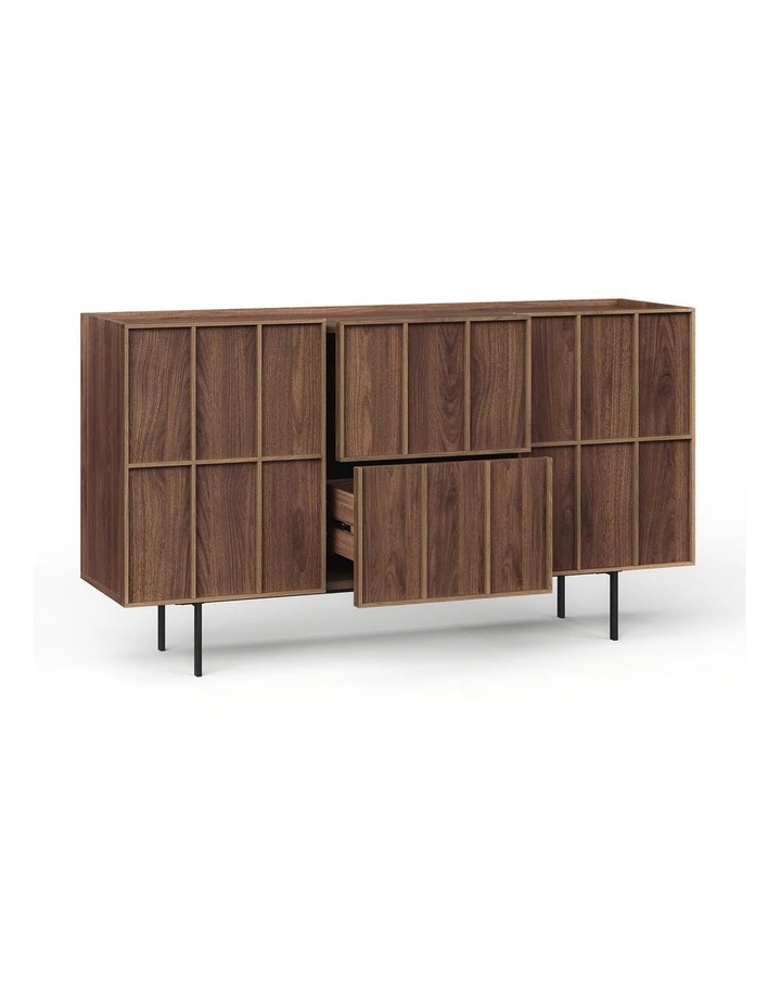 Linea Sideboard Cabinet 160cm In Light Walnut image 4